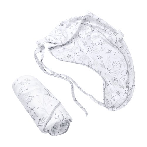 Boppy Uplift Nursing Pillow Cover, Gray Gentle Leaves