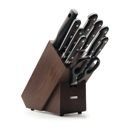 Classic 10pc Knife Block Set Dark Brown