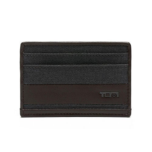 Alpha Slim Card Case Anthracite/Brown