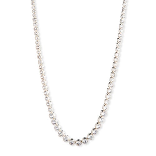 Lauren CZ Tennis Necklace Silver