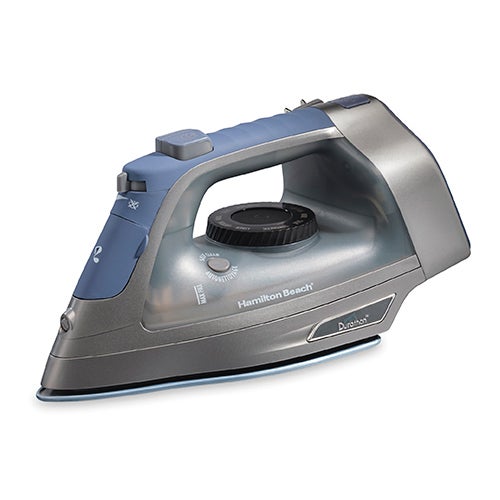 Durathon Electronic Retractable Cord Iron w/ Auto Shutoff Silver