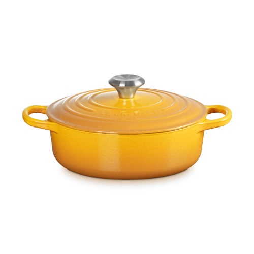 3.5qt Signature Cast Iron Round Wide Dutch Oven Nectar
