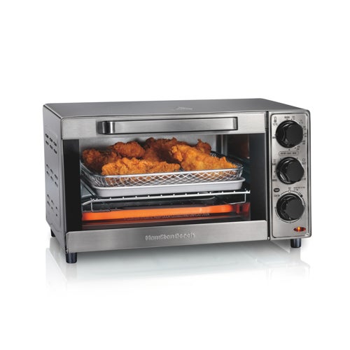 Sure-Crisp 4 Slice Air Fryer Toaster Oven Stainless Steel