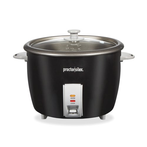 30 Cup Rice Maker w/ Glass Lid Black