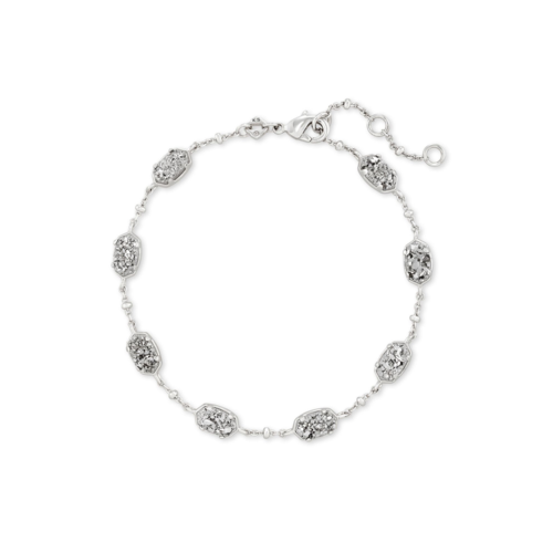 Kendra Scott Emilie Silver Chain Bracelet in Platinum Drusy