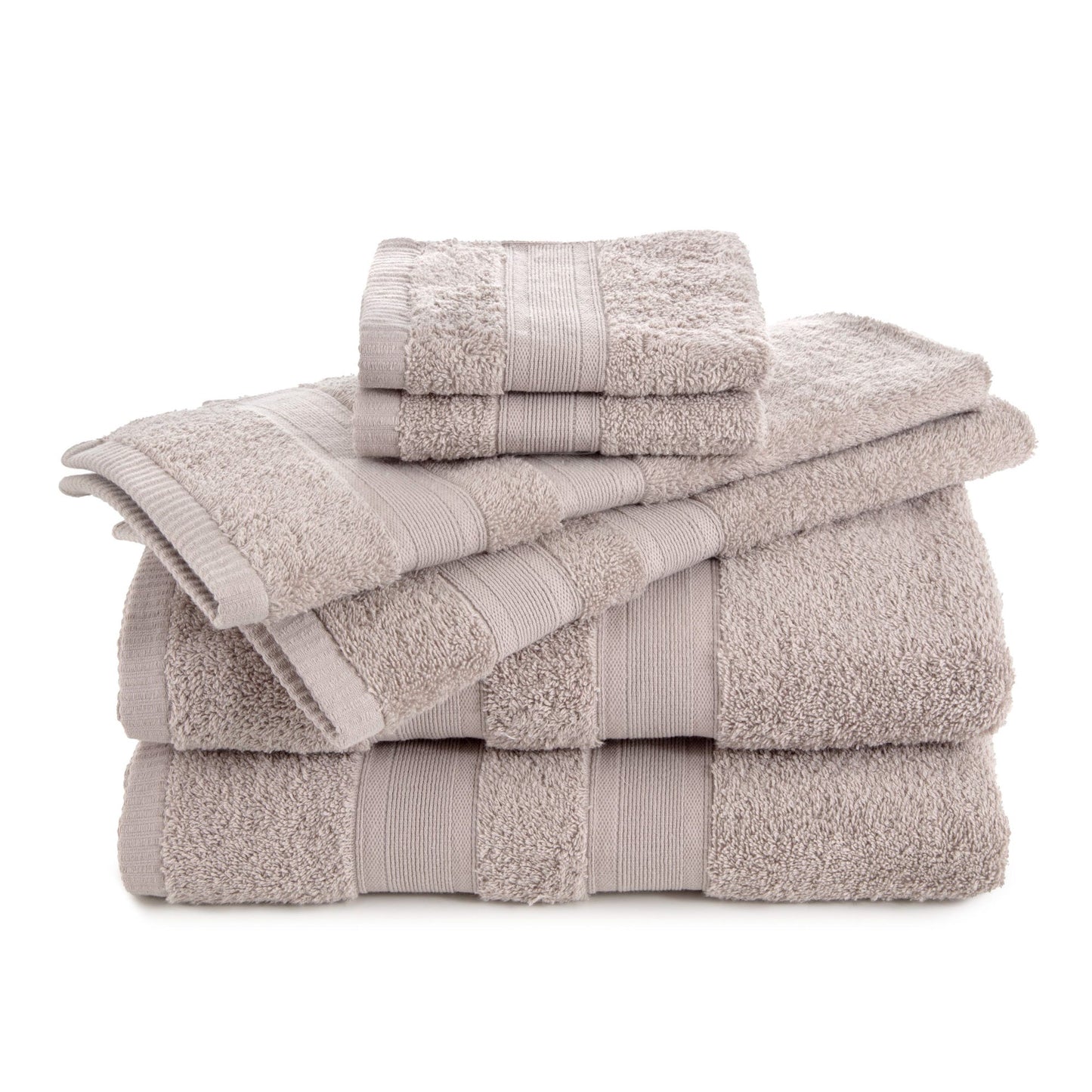 SOLID LOW LINT 6PC BATH TOWEL SET