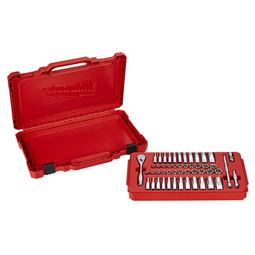1/4" Drive 50pc Drive Ratchet & Socket Set - SAE & Metric