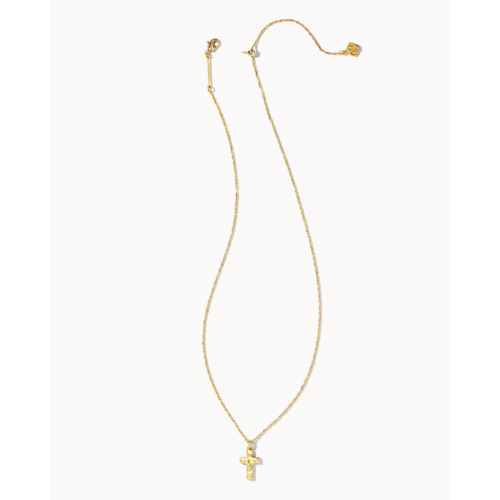 Kendra Scott Cross Pendant Necklace in Gold