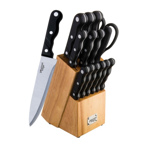15pc Knife Block Set Black