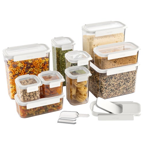 22pc Pantry Airtight Food Storage Containers Snow
