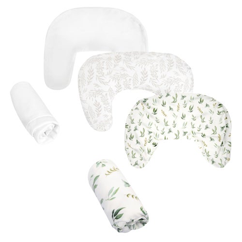 Boppy New Nursing Pillow Bundle w/ Cotton Cover, Foilage & Leaves