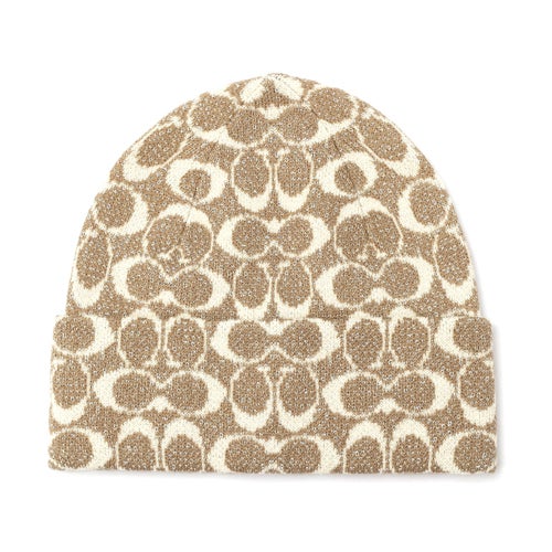 Signature C Knit Beanie Black