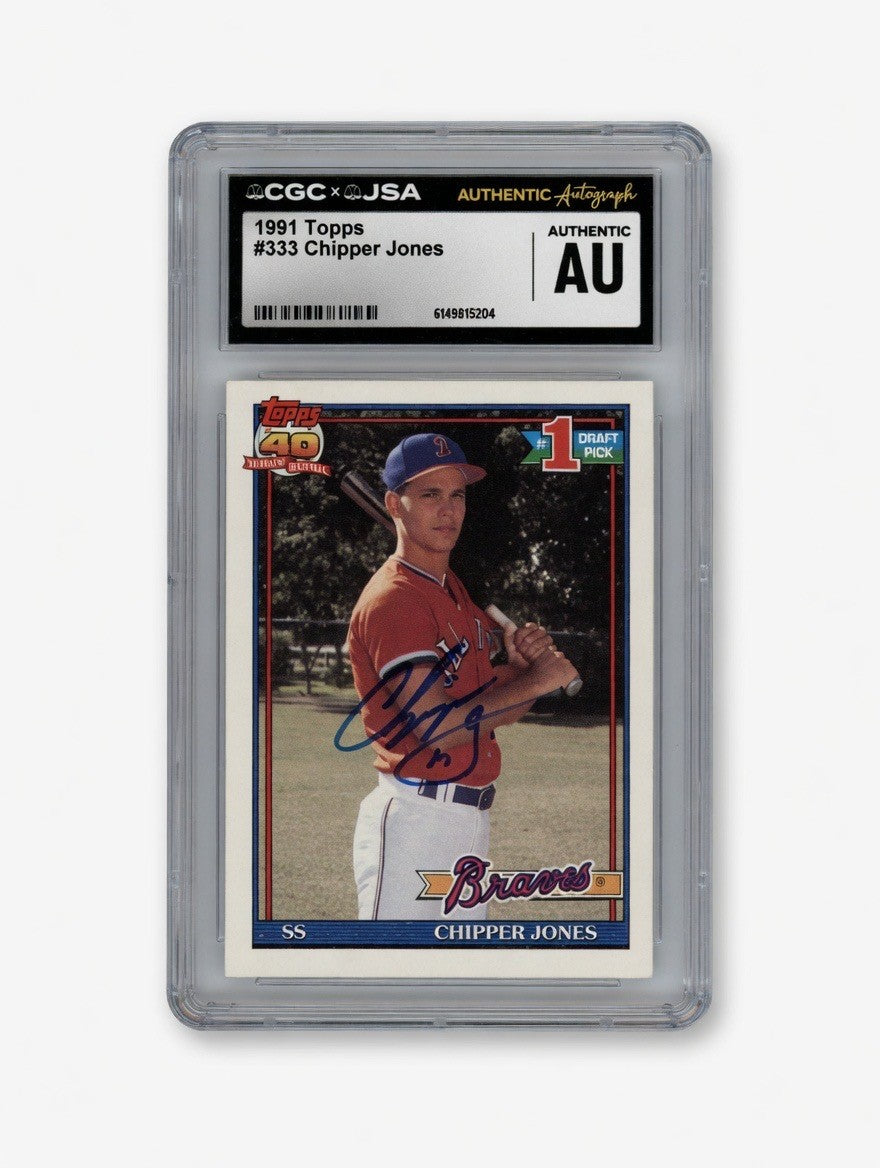 Chipper Jones - 1991 Topps AU