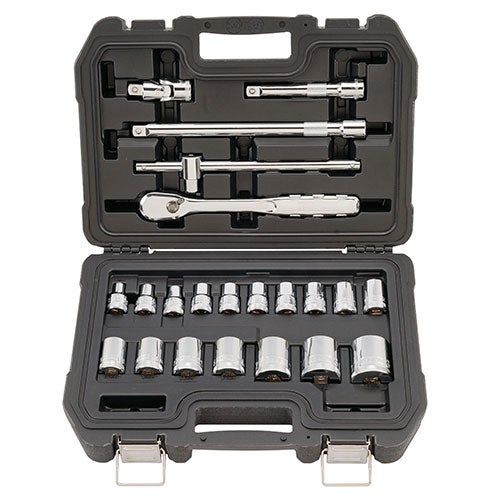 22pc 1/2" Drive Metric Socket Set