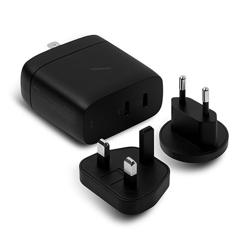 Fast Gan PD 67W Charger w/ 2 USB-C Ports Black