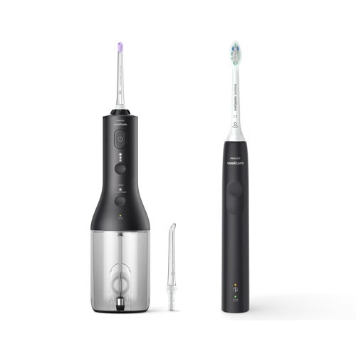 Sonicare Cordless Flosser & Toothbrush Set Black