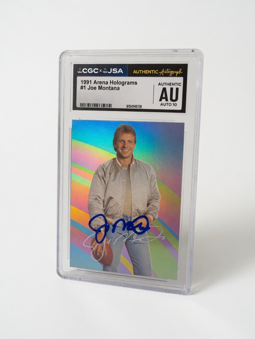 Joe Montana - 1991 Arena Holograms Auto 10