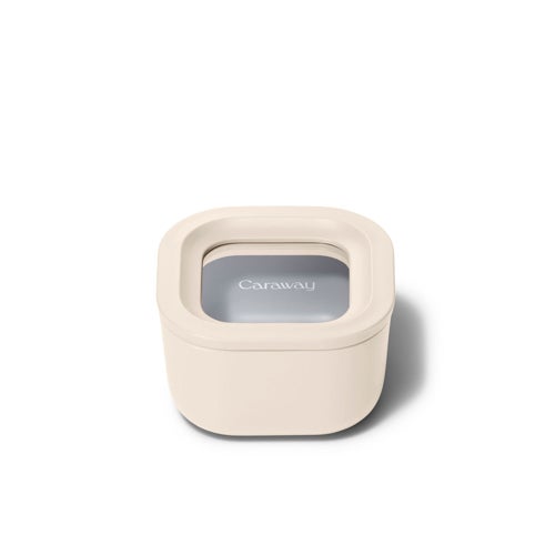 Mini Square Container w/ Lid Cream