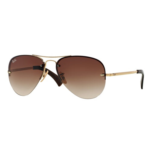 RAY-BAN SEMI-RIMLESS AVIATOR SUNGLASSES