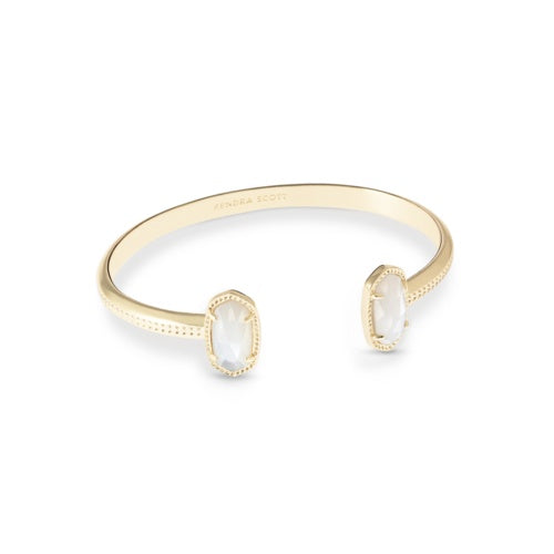 KENDRA SCOTT ELTON CUFF BRACELET IN IVORY MOTHER-OF-PEARL