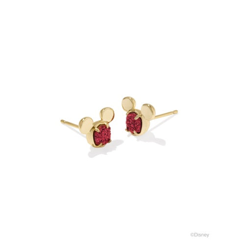 KENDRA SCOTT DISNEY GOLD MICKEY MOUSE STUD EARRINGS