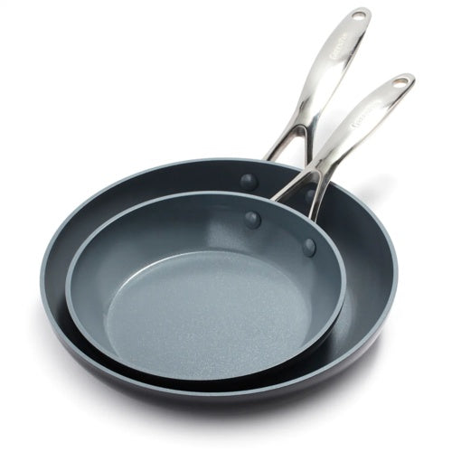 GREENPAN VALENCIA PRO CERAMIC NON STICK 8 AND 10-INCH FRYPAN SET