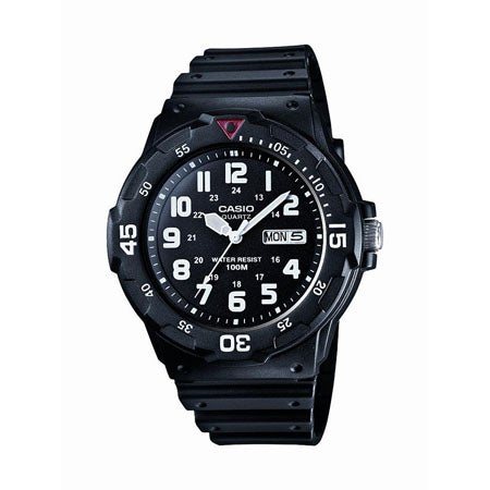 Classic Analog Watch Black Resin Band