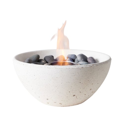 Basin Tabletop Fire Bowl White