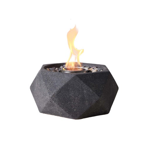 Geo Tabletop Fire Bowl Graphite