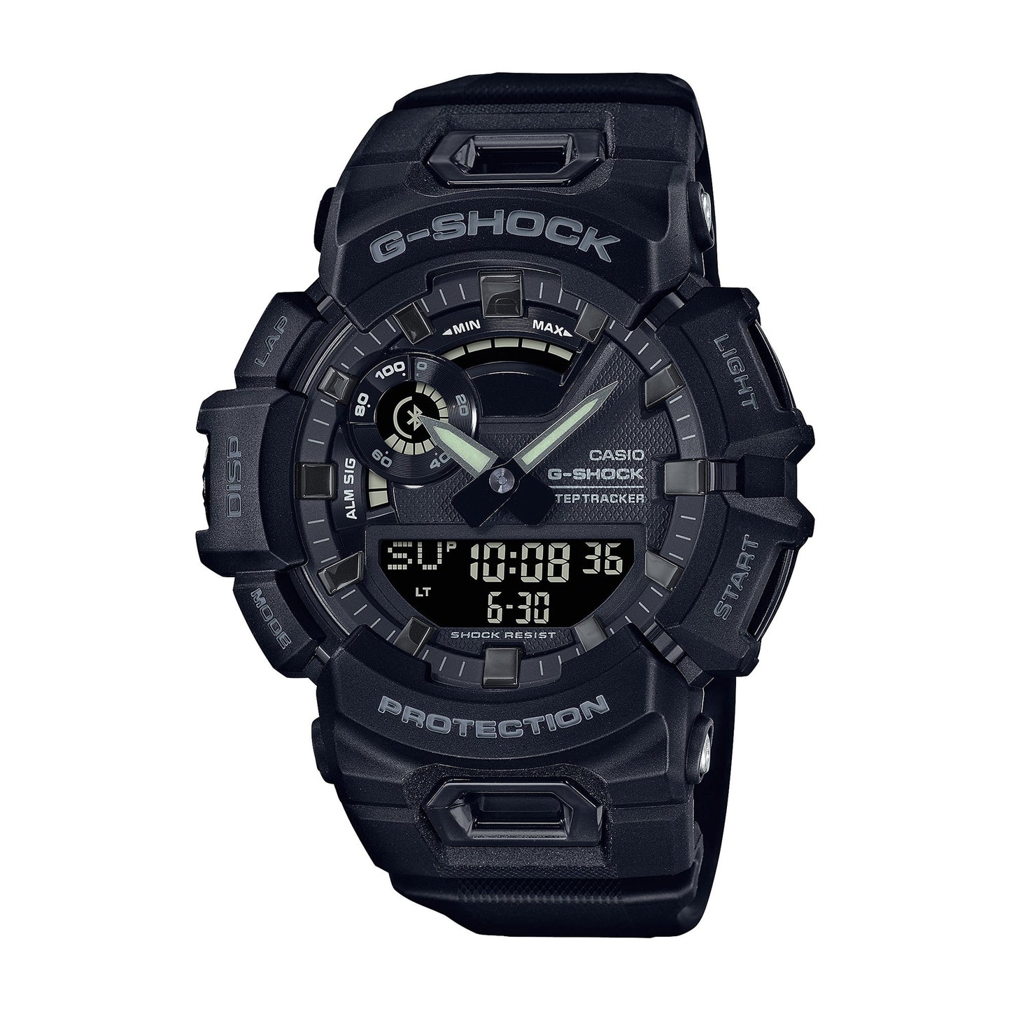 MENS G-SQUAD SMARTPHONE LINK BLACK RESIN SMARTWATCH BLACK DIAL