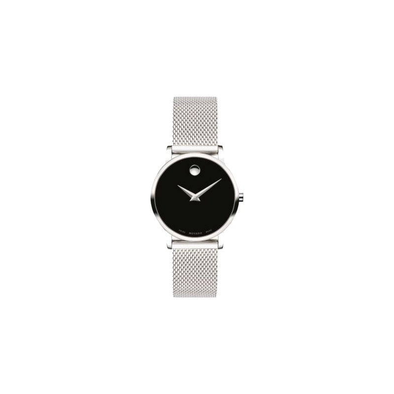 LADIES' MUSEUM CLASSIC STAINLESS STEEL MESH WATCH, DIAL