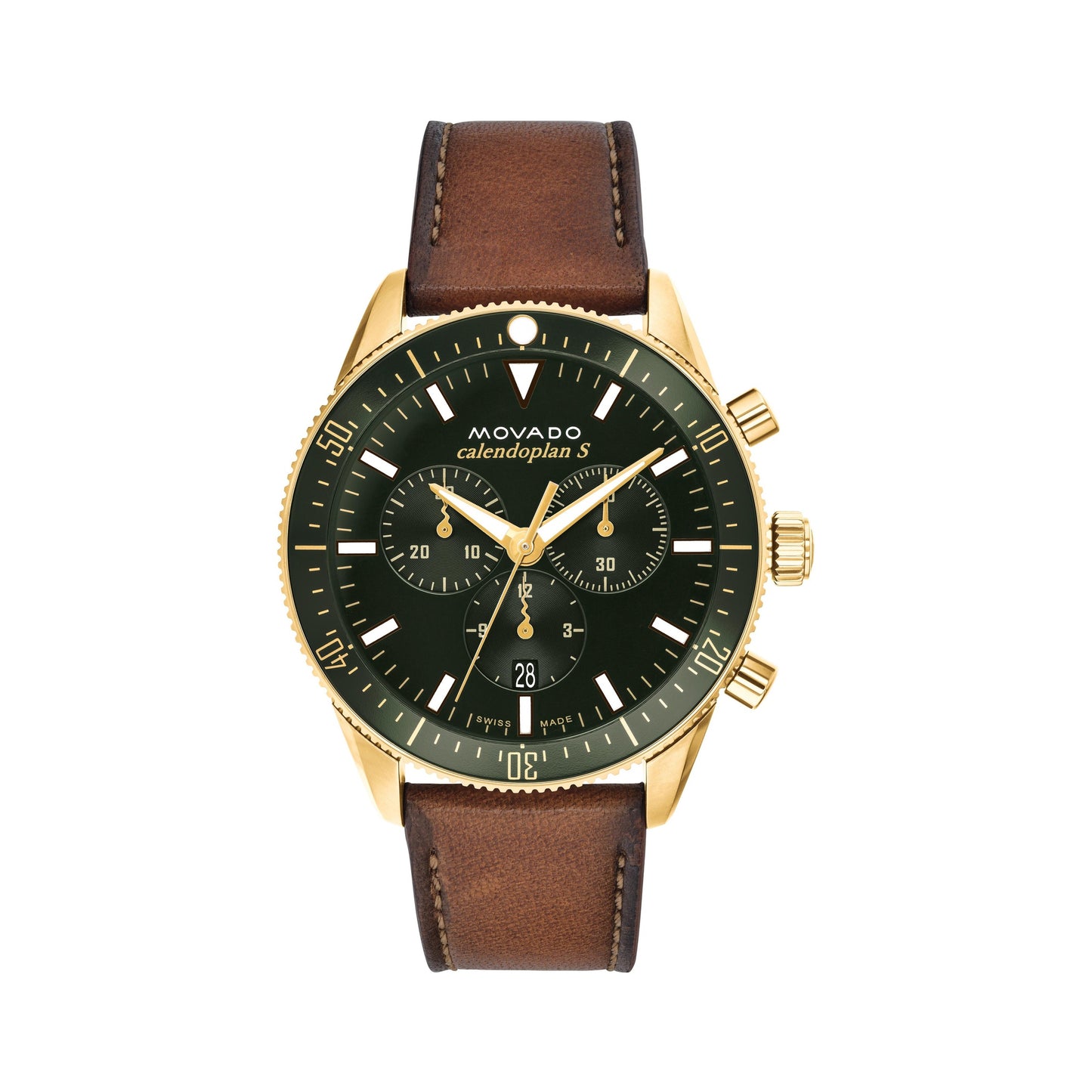 MENS HERITAGE CALENDOPLAN S CHRONOGRAPH STRAP WATCH DIAL