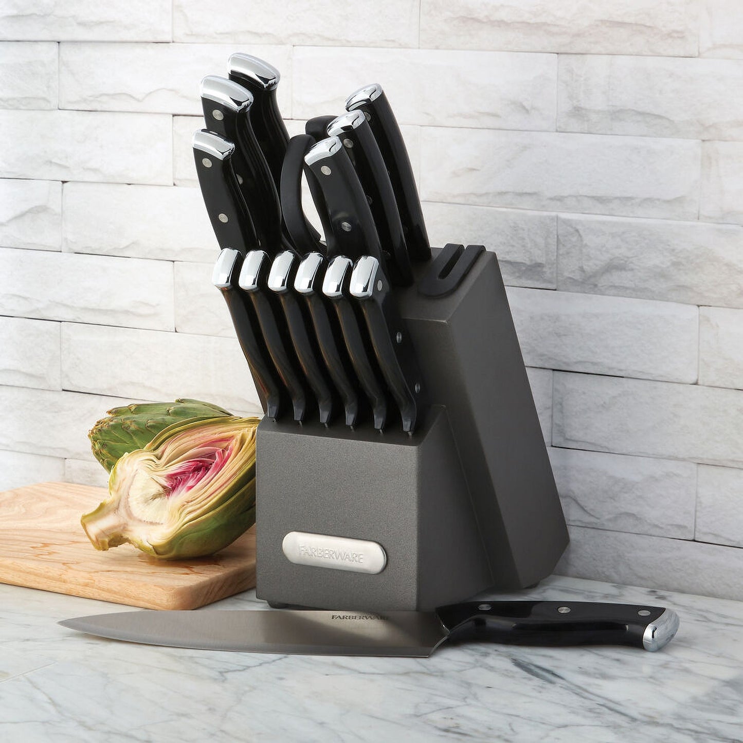 EDGEKEEPER 14PC TRIPLE-RIVET KNIFE BLOCK SET