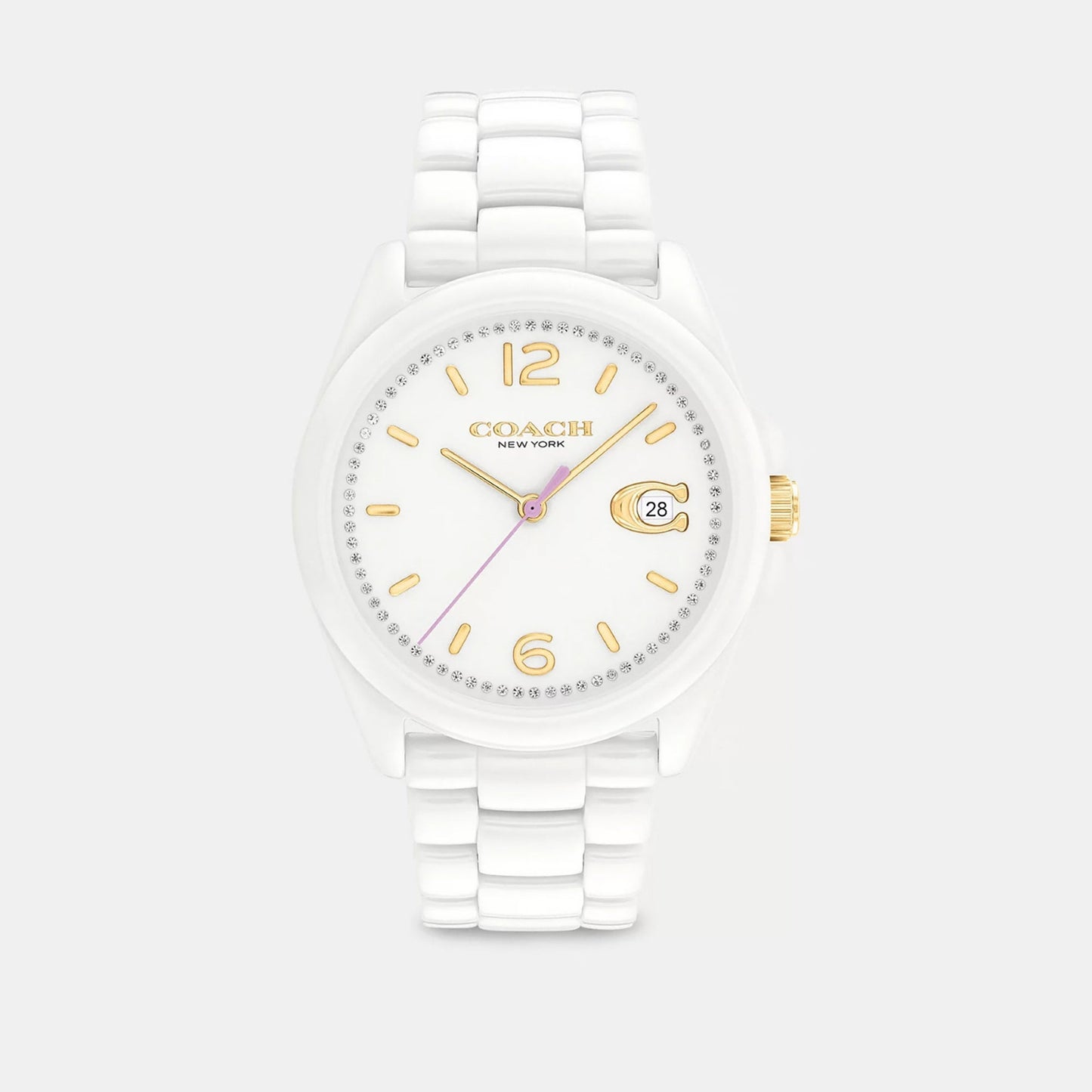 LADIES' GREYSON CERAMIC WATCH, DIAL