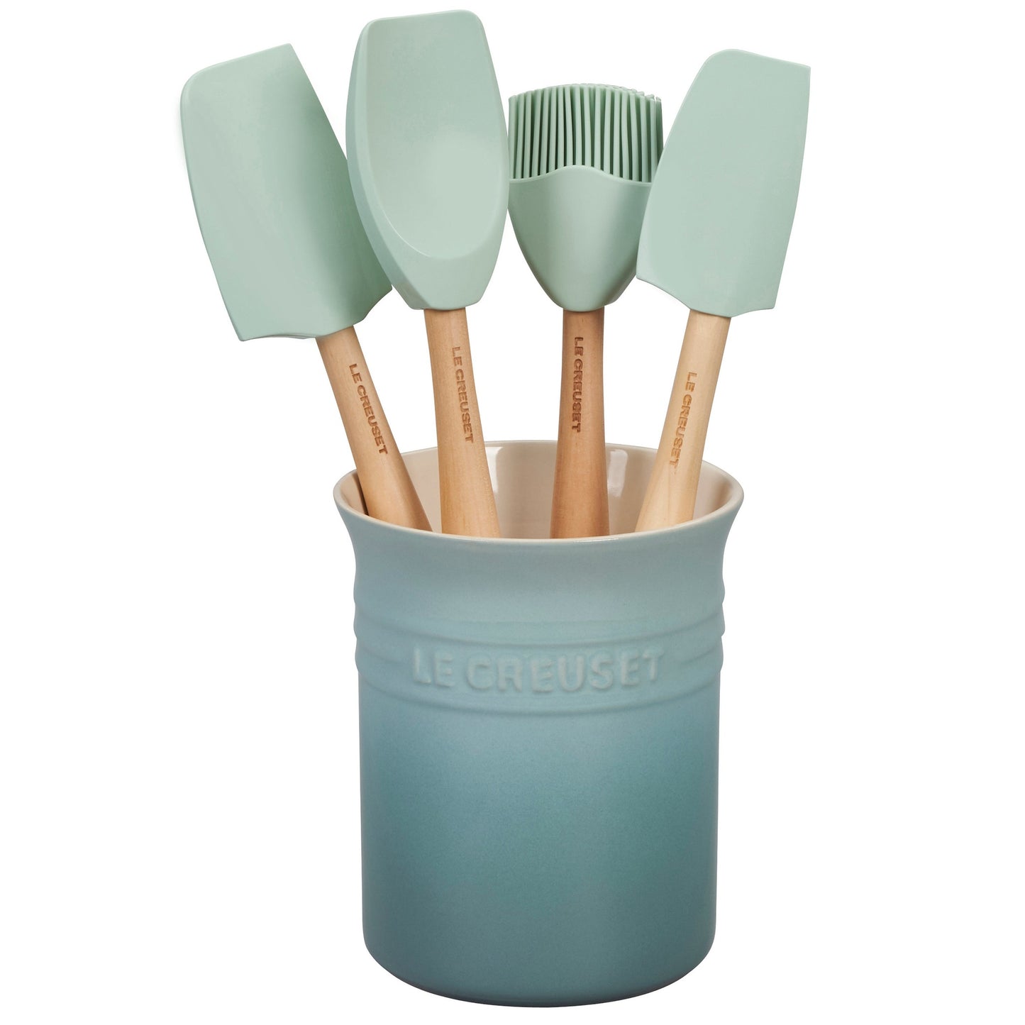 5PC CRAFT SERIES SILICONE UTENSIL SET W/ CROCK