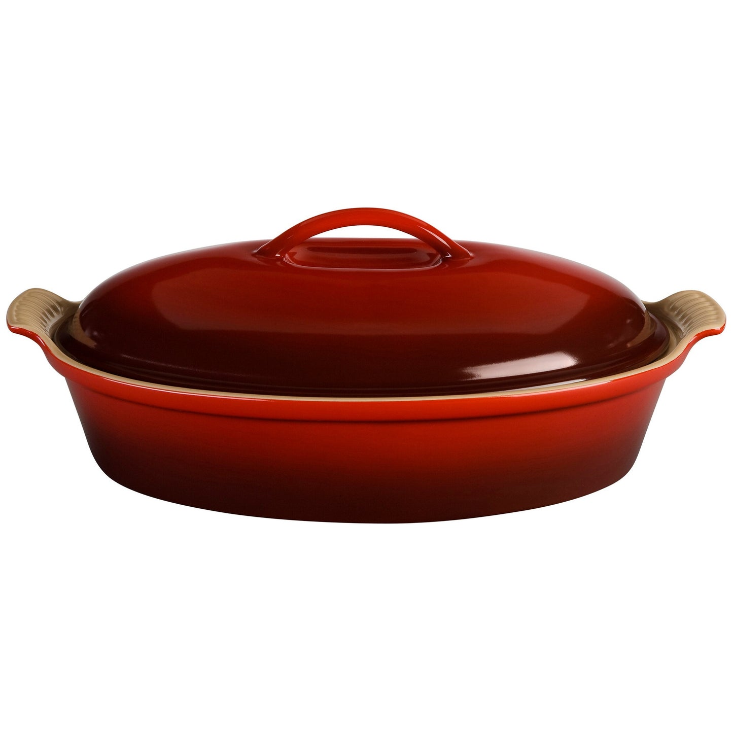 4QT HERITAGE STONEWARE COVERED OVAL CASSEROLE