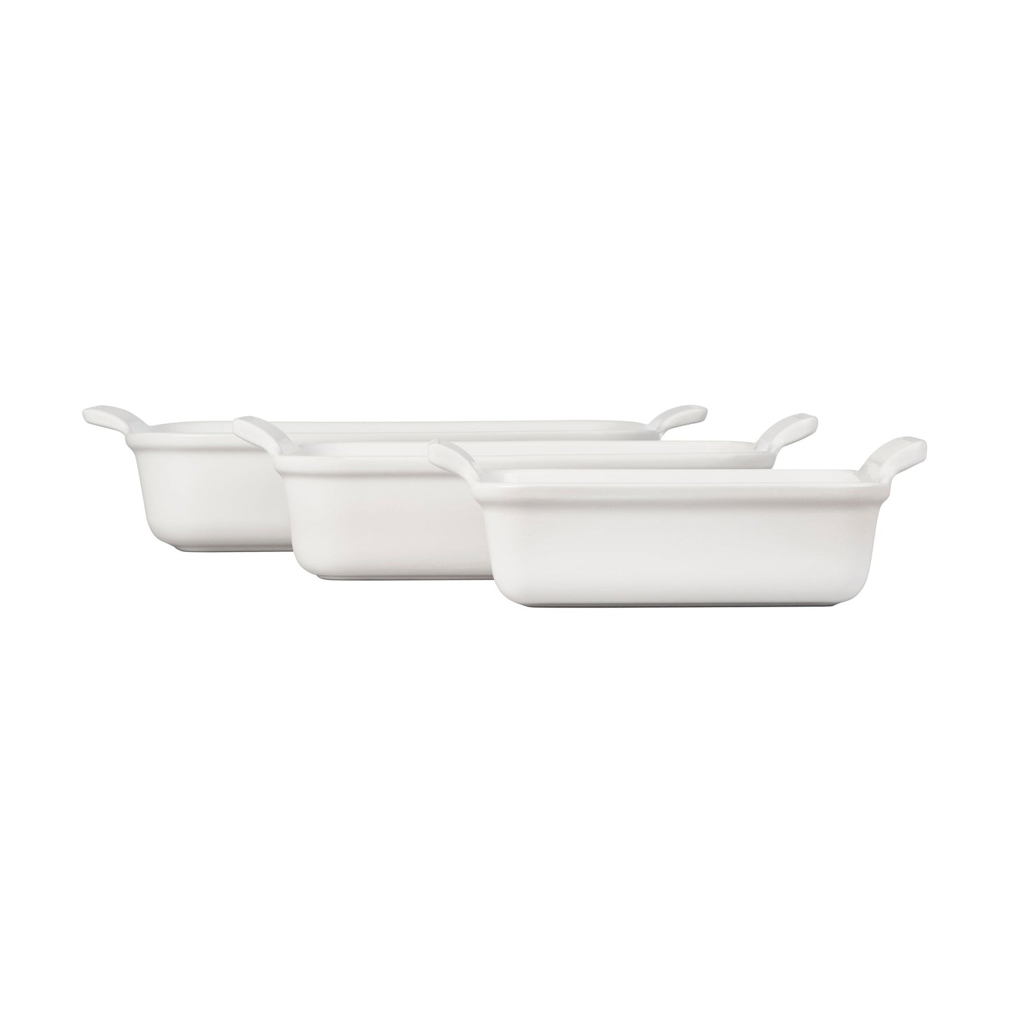 3PC HERITAGE STONEWARE RECTANGULAR BAKING DISH SET