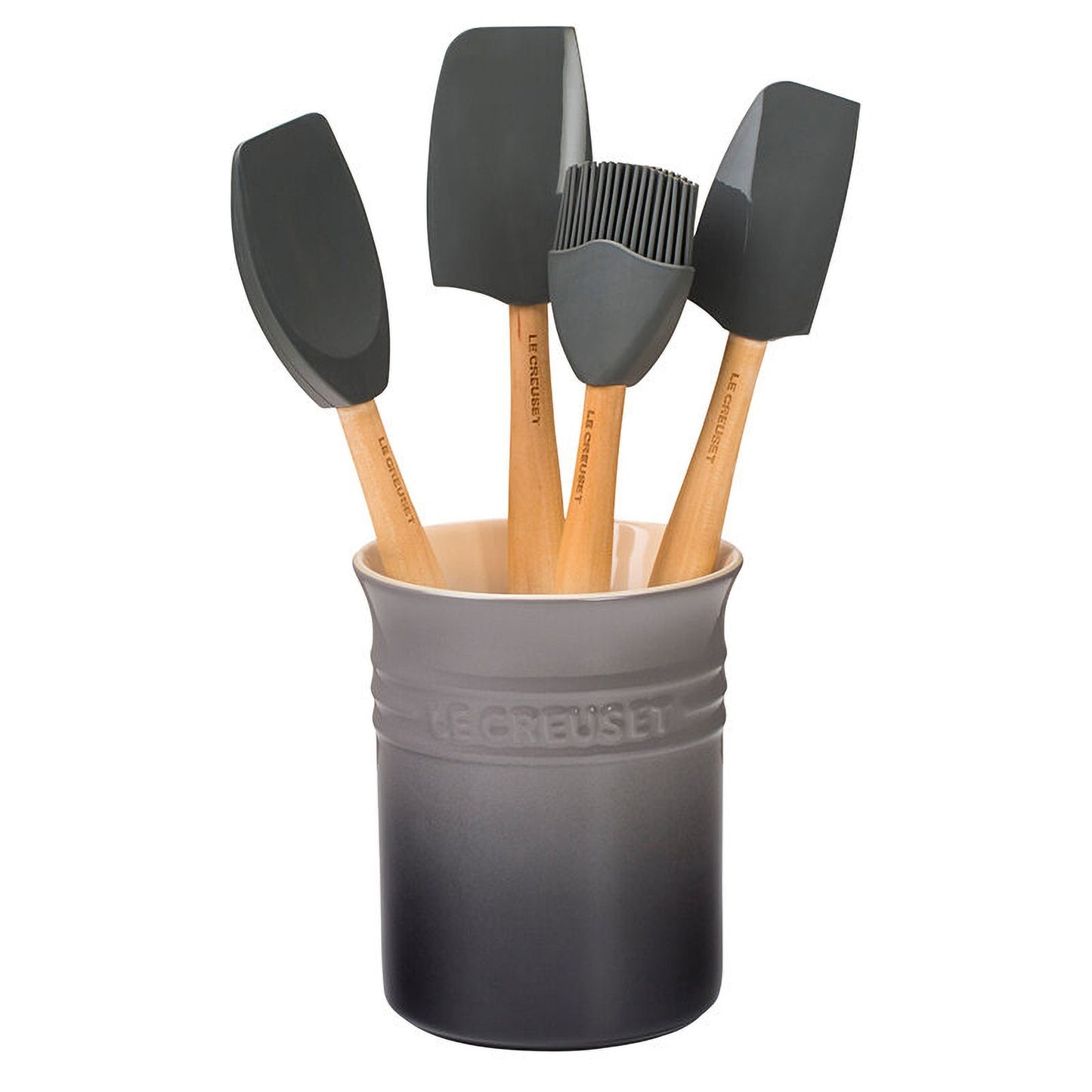 5PC CRAFT SERIES SILICONE UTENSIL SET W/ CROCK