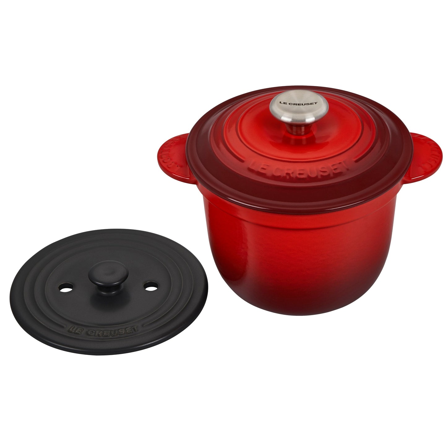 2.25QT CAST IRON RICE POT W/ SS KNOB