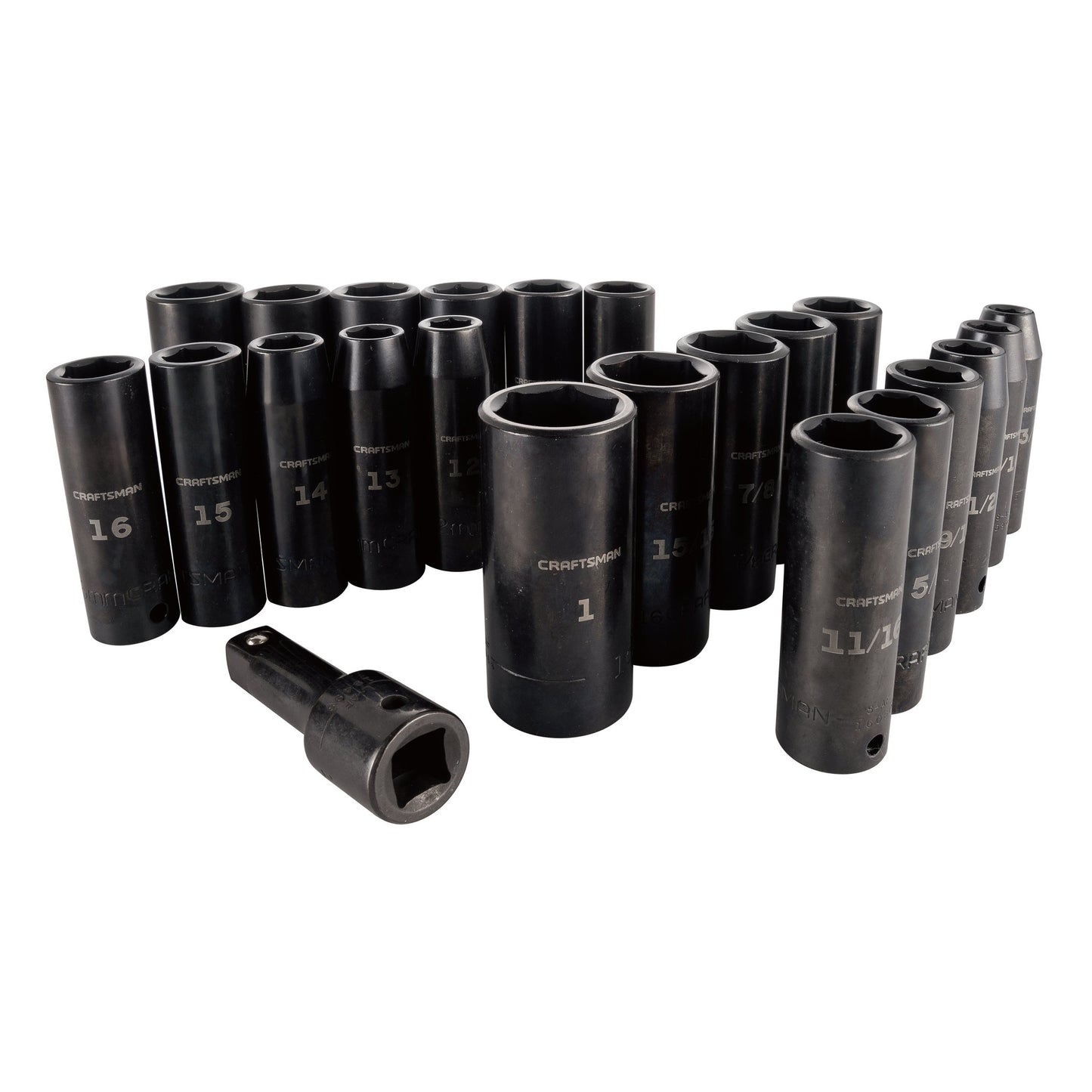 23PC 1/2" SAE & MM DEEP IMPACT SOCKET SET