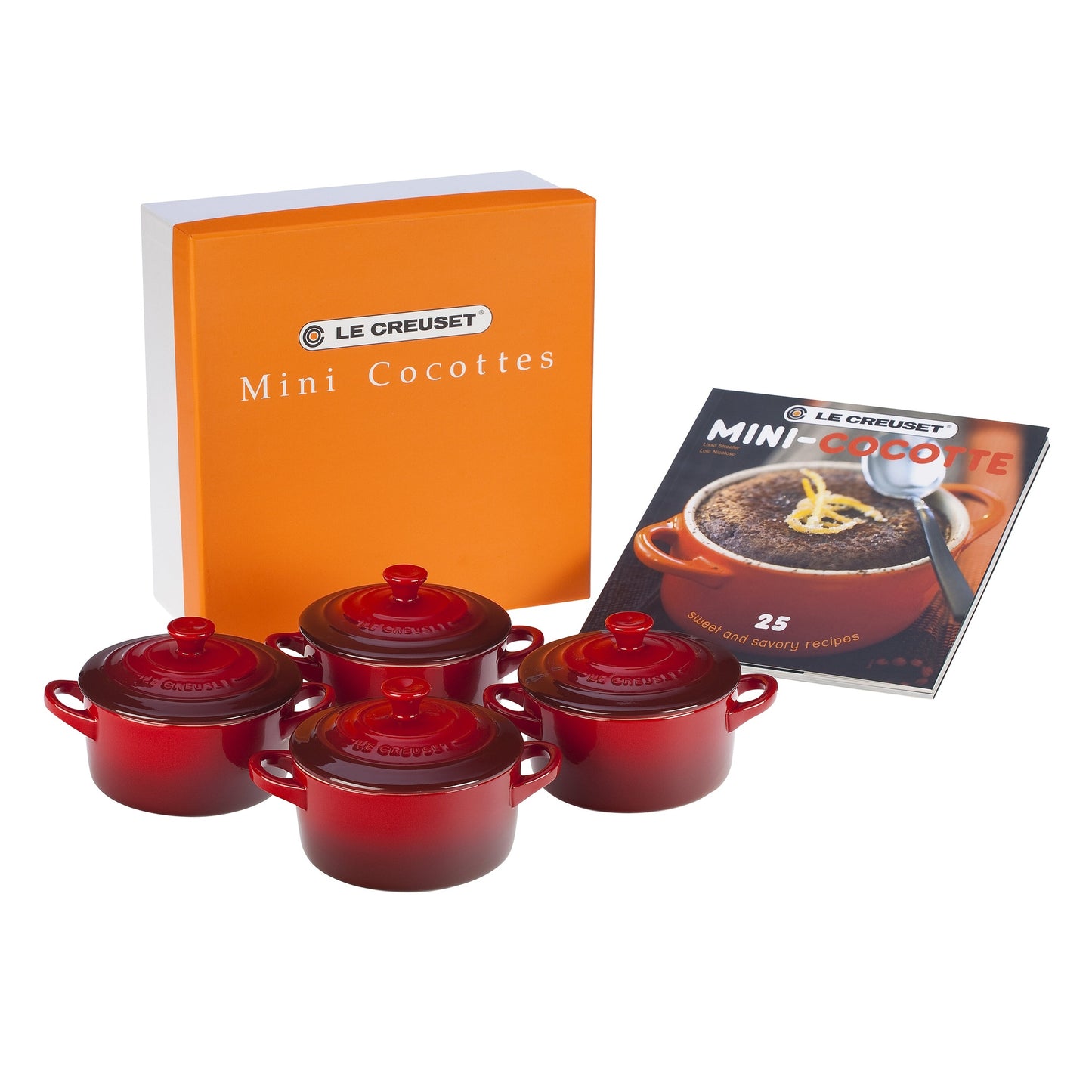8OZ MINI COCOTTES SET WITH COOKBOOK - 4PK