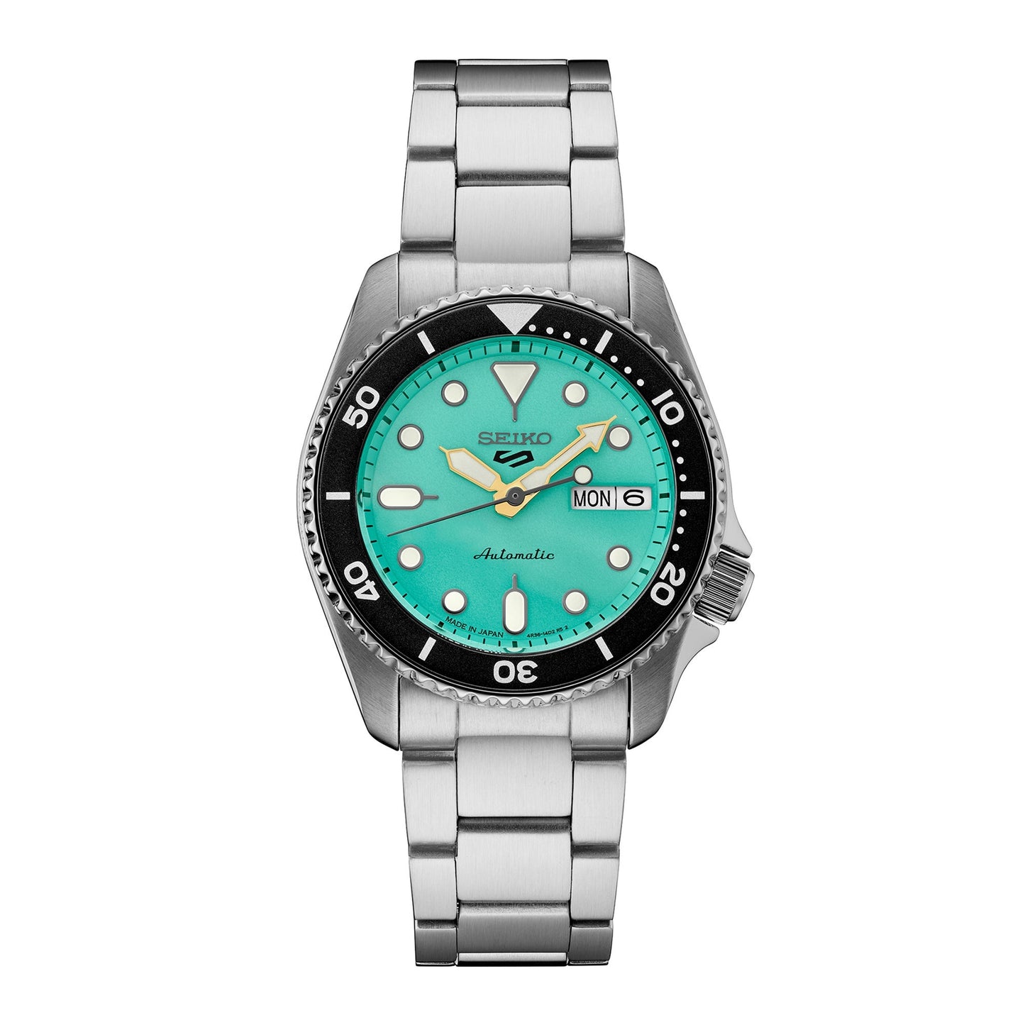 MEN'S SEIKO 5 SPORTS SKX MID-SIZE STAINLESS STEEL WATCH, DIAL