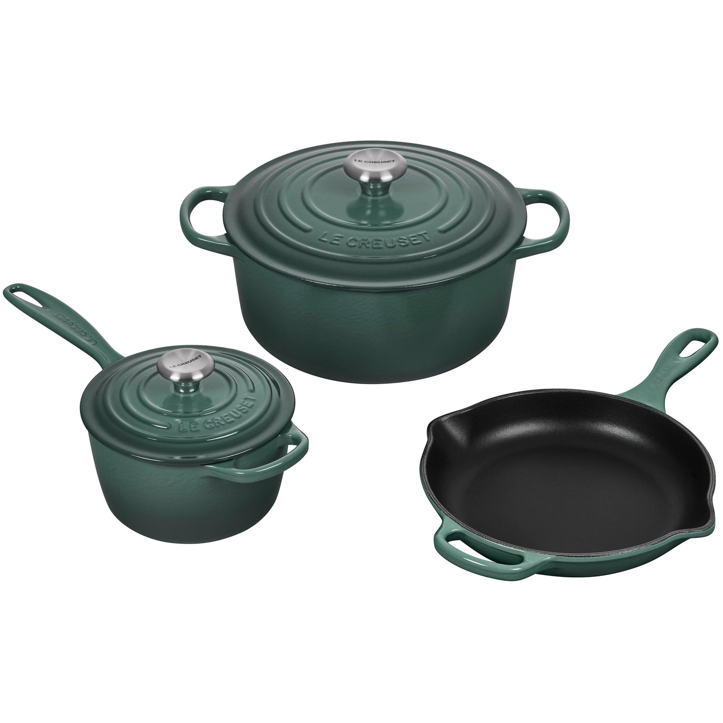 5PC SIGNATURE CAST IRON COOKWARE SET