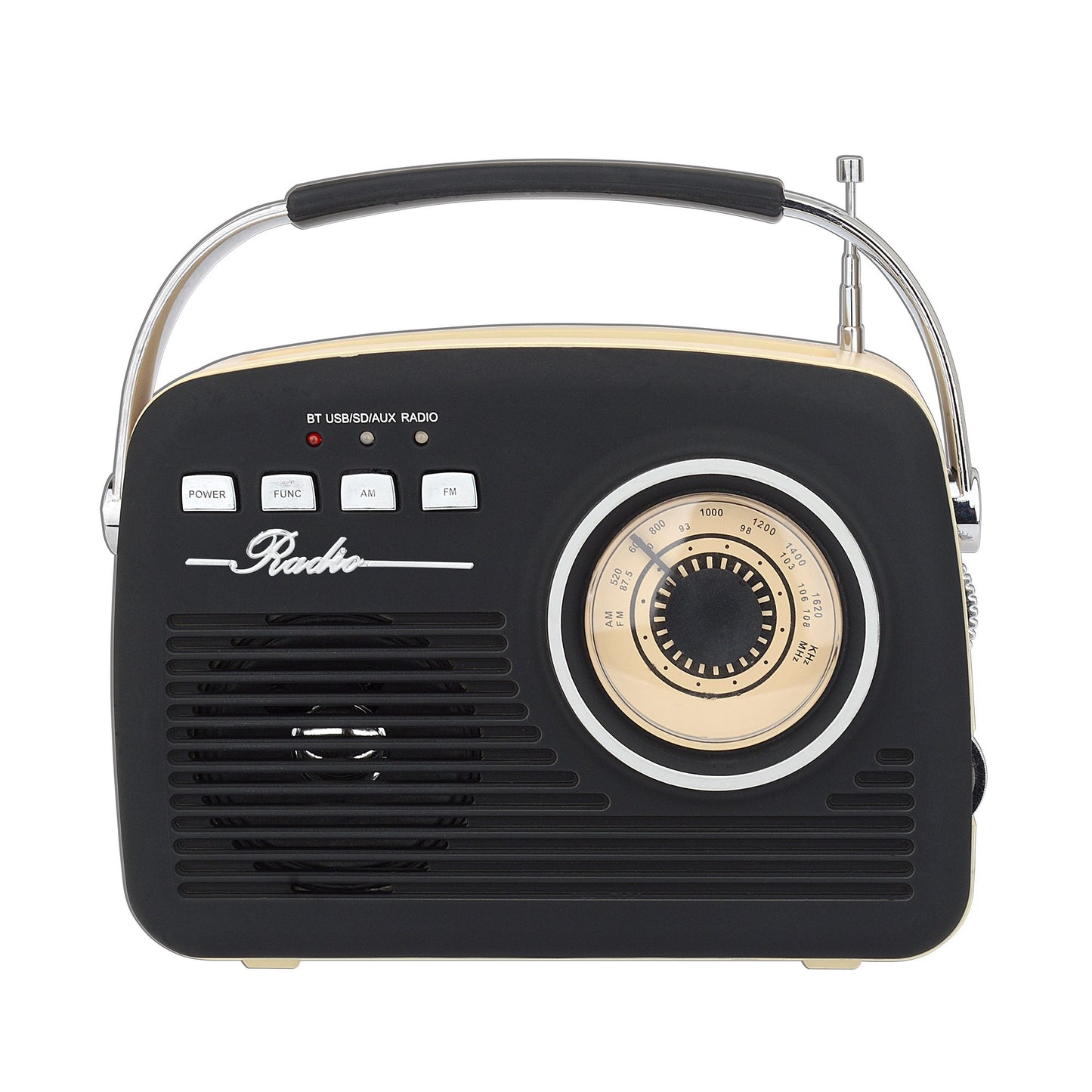 VINTAGE PORTABLE BLUETOOTH SPEAKER W/ AM/FM RADIO