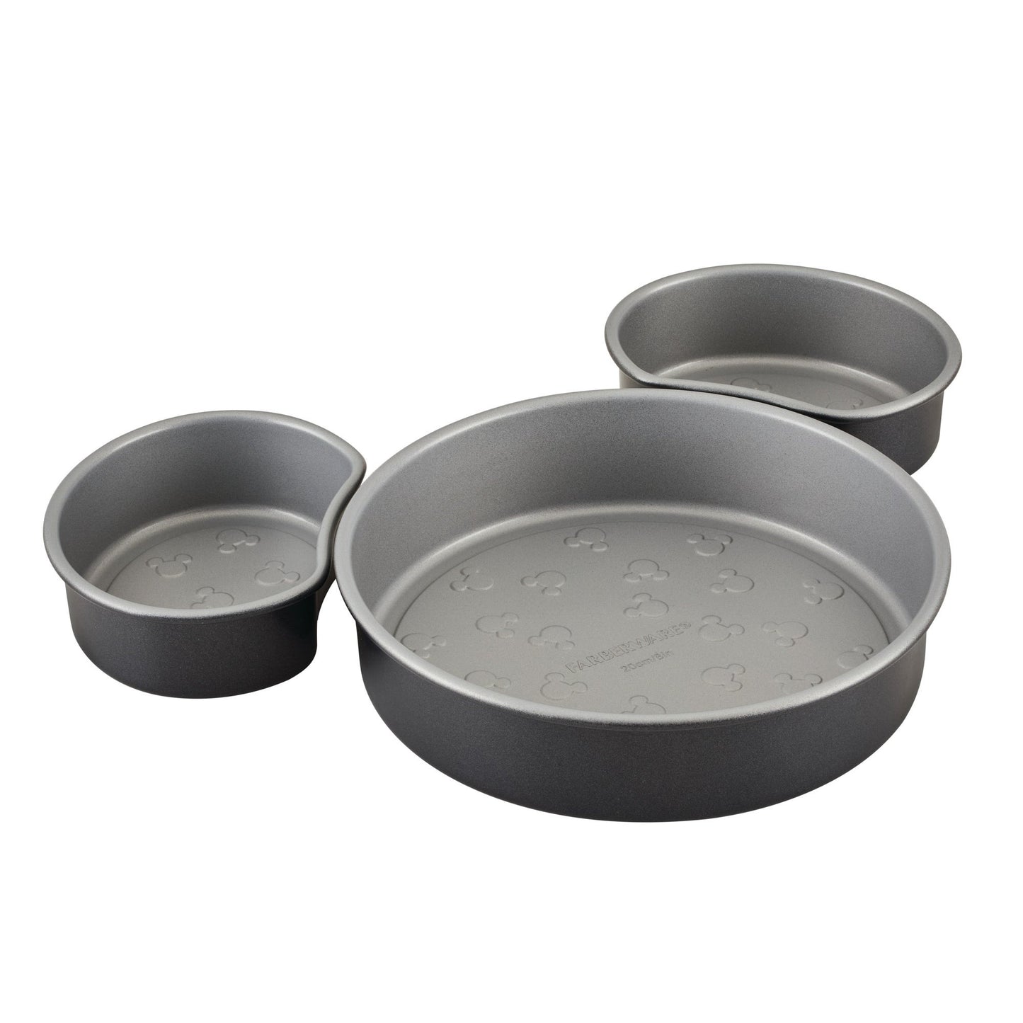 3PC NONSTICK MICKEY HEAD CAKE PAN SET