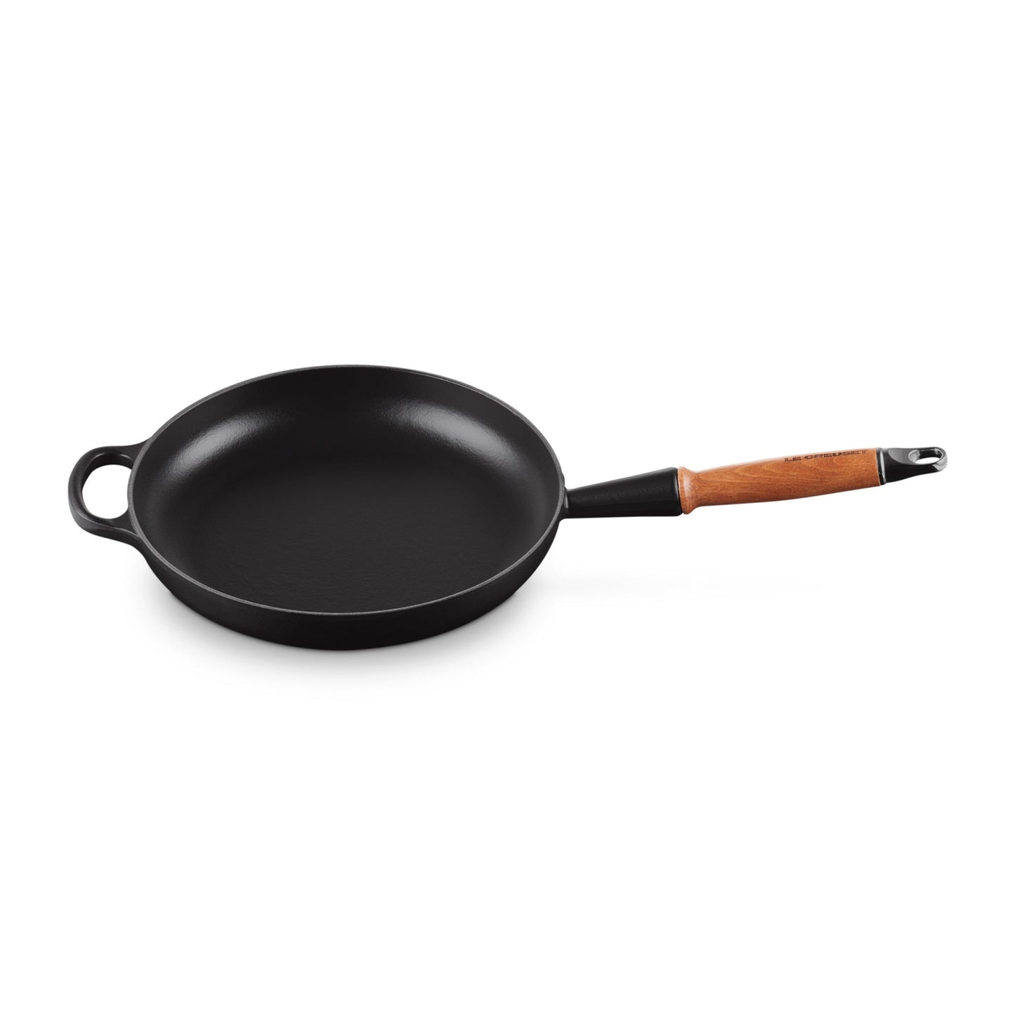 10.25" SIGNATURE CAST IRON FRY PAN W/ ALPINE WOOD HANDLE