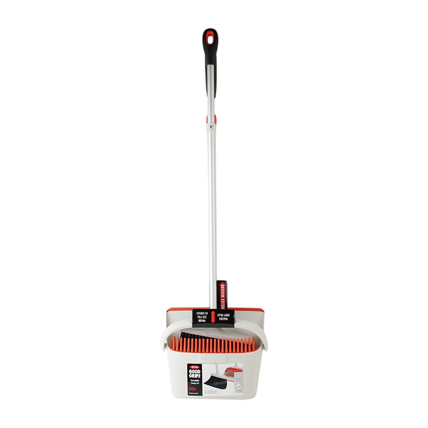 GOOD GRIPS LARGE SWEEP SET W/ EXTENDABLE BROOM