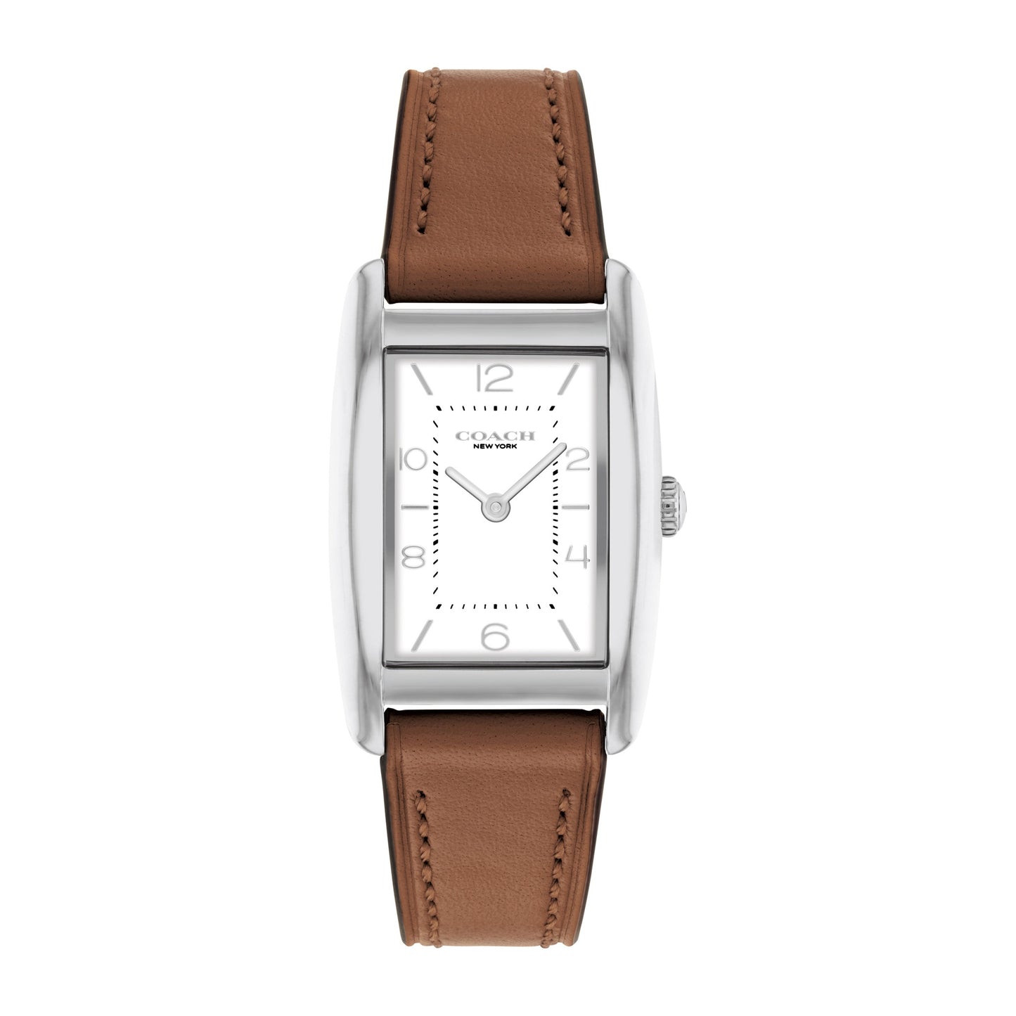 LADIES' REESE RECTANGLE LEATHER STRAP WATCH, DIAL