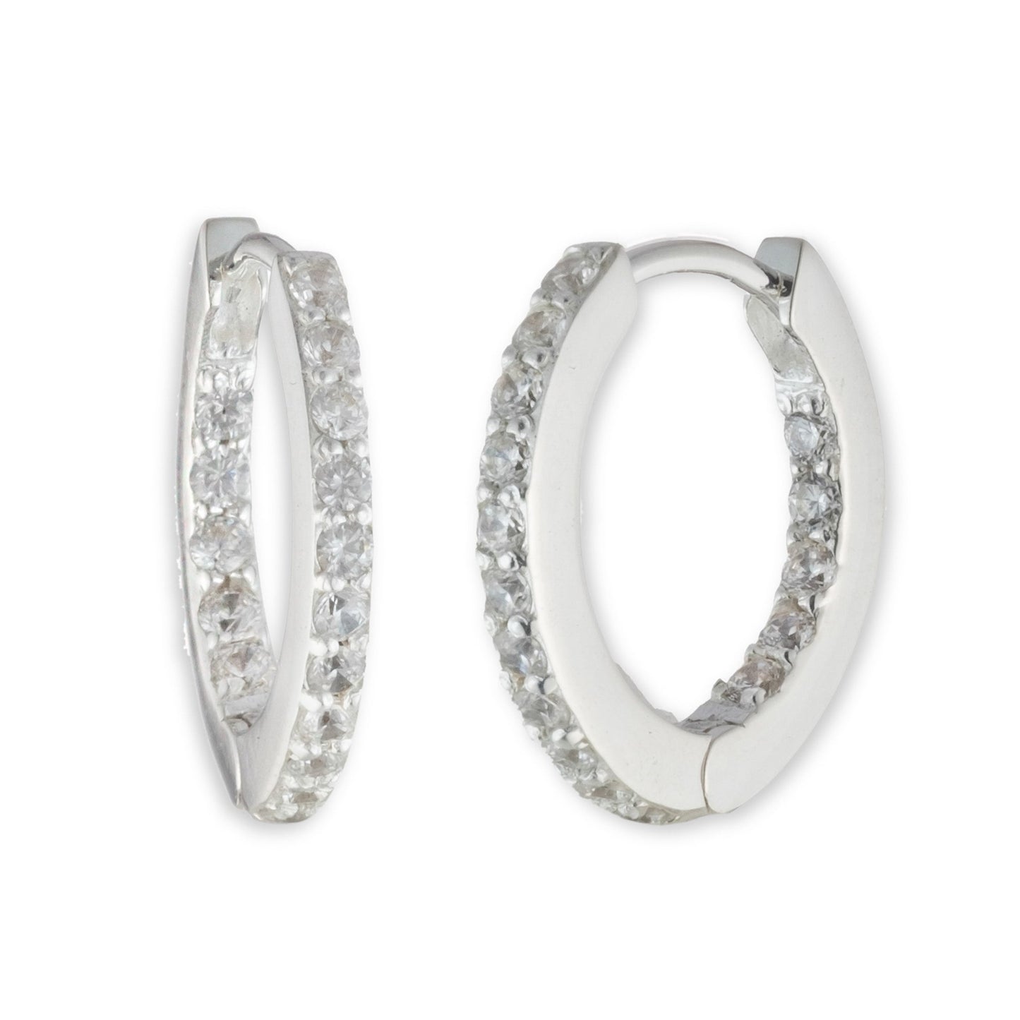 CRYSTAL HUGGIE HOOPS