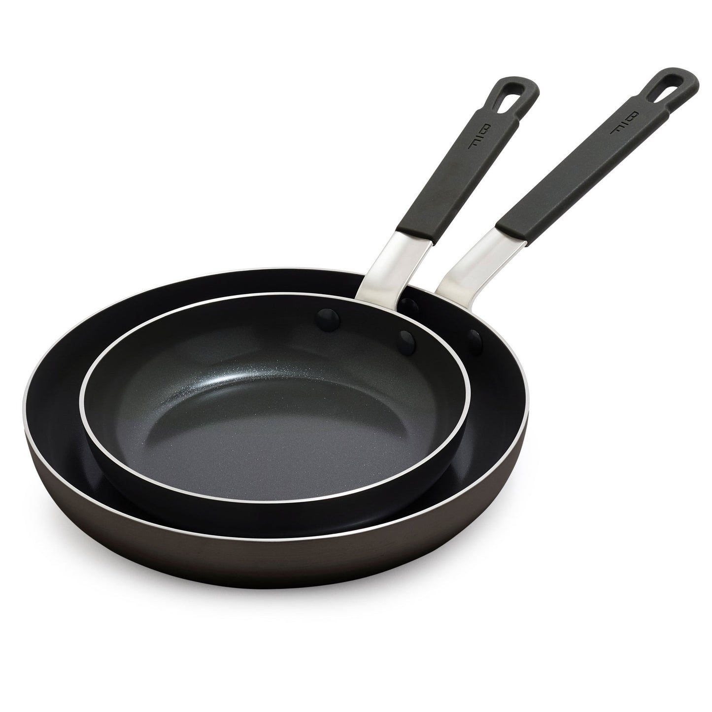 CERAMIC NONSTICK ALUMINUM 2PC FRY PAN SET